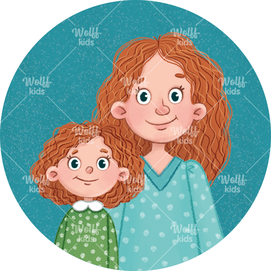 Einzelner Magnet. Lina und Lotta